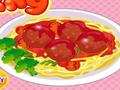 Pagluluto spaghetti maliit na bola ng karne upang i-play sa online